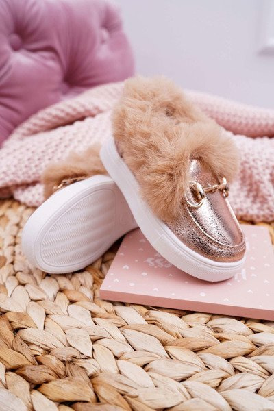 Children's Fleece-lined Champagne Grendy Sneakers