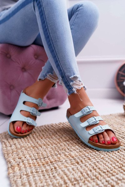 Moteriškos šlepetės šviesiai mėlynos spalvos Big Star DD274137