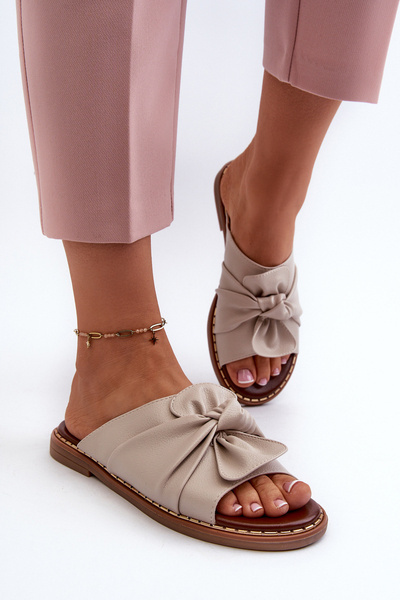 Sandales plates beiges pour femmes Nelvira