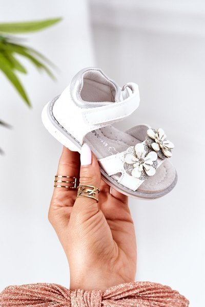 Vaikiški Ortopediniai Velcro sandalai White Maysa