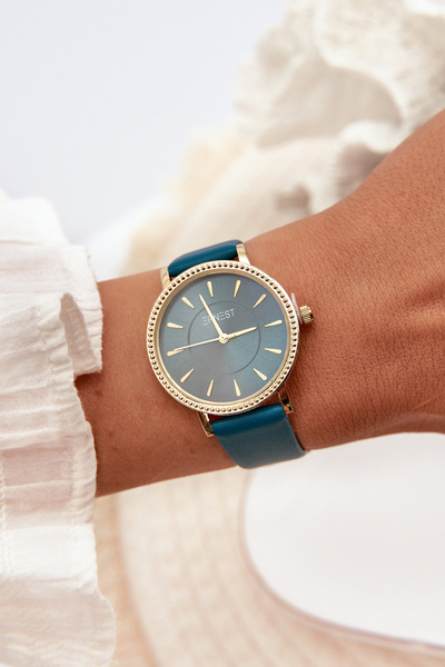 Óra műbőr szíjjal, nikkelmentes lila ERNEST E62155D