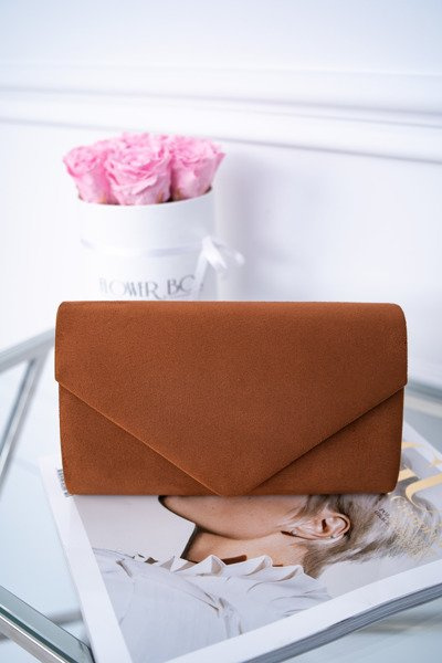 Sac à main en daim pour femme, pochette Camel