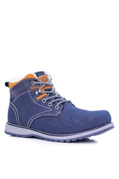 Cizme de trekking izolate albastru bleumarin cu nuss din Fleece Nuss