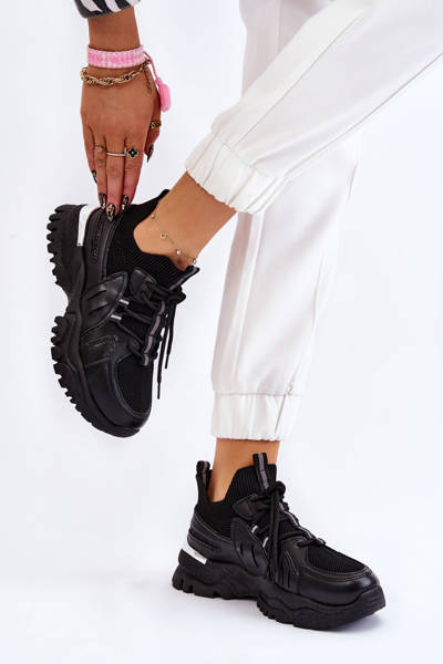 Women's Sock Slip-On Sports Shoes Black Berna