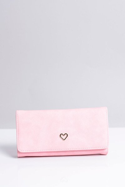 Large Ladies Pink Heart Wallet