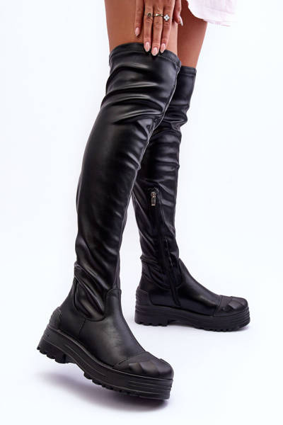 ZIP UP Cizme înalte Black Dudesa