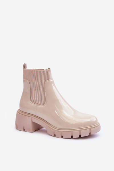 Cizme scurte femei Beige Cirie