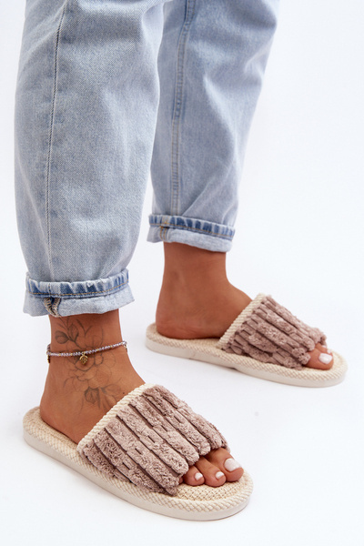 Pantoufles classiques pour femmes marron Rirovi