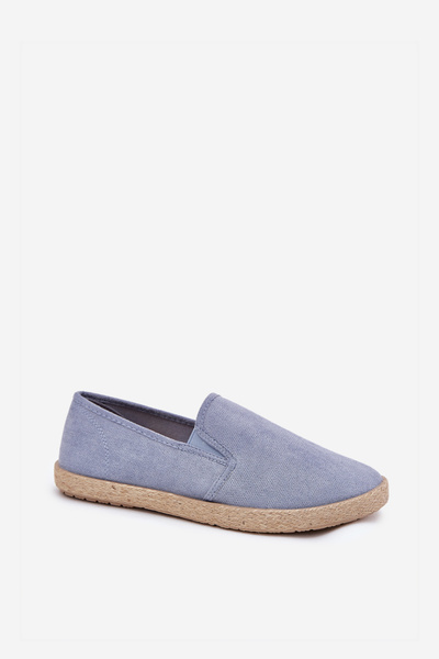Vyrų espadrilės iš ekologiško zomšos mėlynos Lunaria