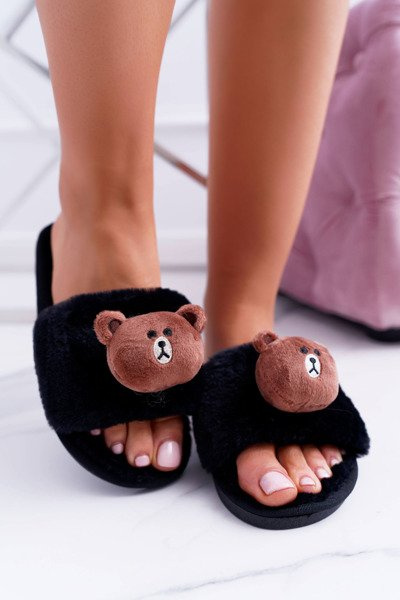 Lu Boo Tongs noires Plush Teddy Bear femme