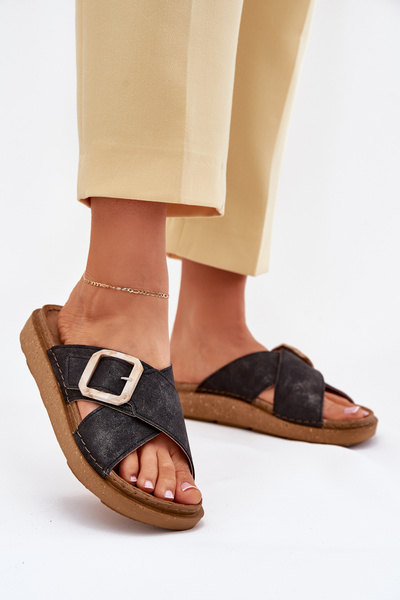 Damen Sandalen mit Schnalle Inblu ED000025 Schwarz