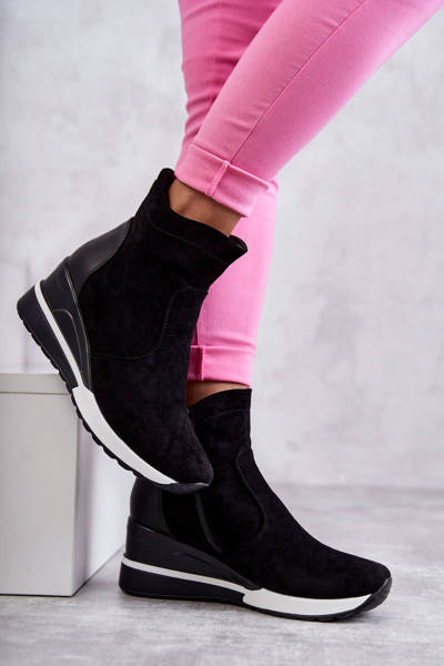 Turnschuhe mit Keilabsatz Schwarze Rita