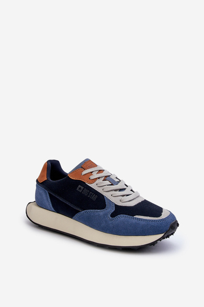 Baskets pour hommes avec système de mousse à mémoire de forme Big Star NN174356 Marine