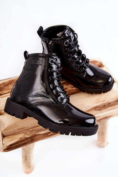 Bottes Chaudes Laquées Enfant Big Star II374045 Noir