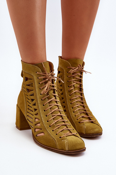Botine cu sireturi Maciejka 05508-24 Olive