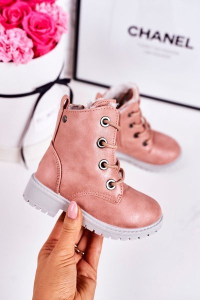 Bottes Enfant Isolées Avec Fourrure Rose Mia
