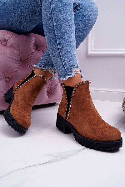 Női tűsarkú csizma cirkóniával Camel Sissy