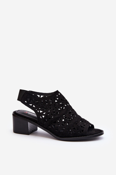 Schwarze Sandalen mit offener Zehenpartie Serapina