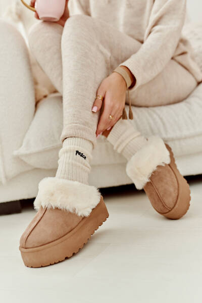 Damen Schneestiefel mit Dicker Sohle Khaki Starlyn
