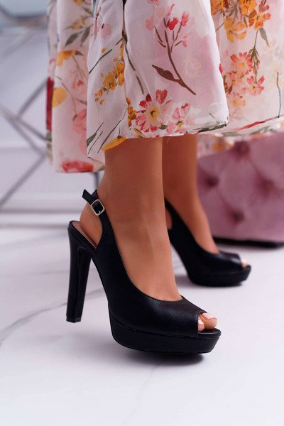 Sandales Femme Talon Plateforme Noir Lorajn