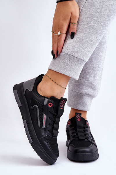 Női Cross Jeans Low Sneakers LL2R4012C Fekete