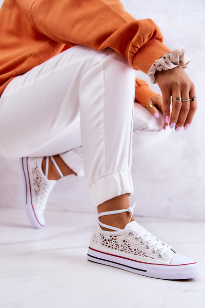 Damen-Schnürsenkelschuhe White Venture