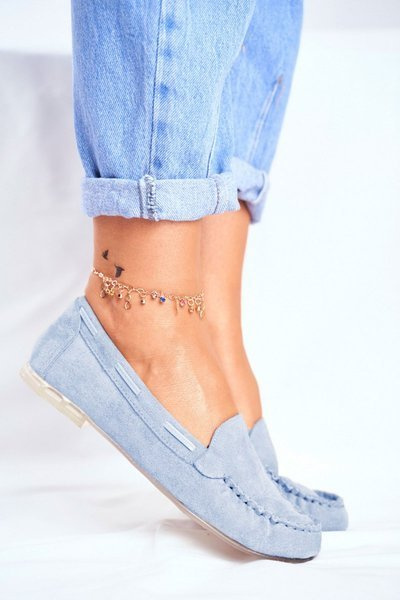 Sergio Leone Suede Moccasins MK722 Blue