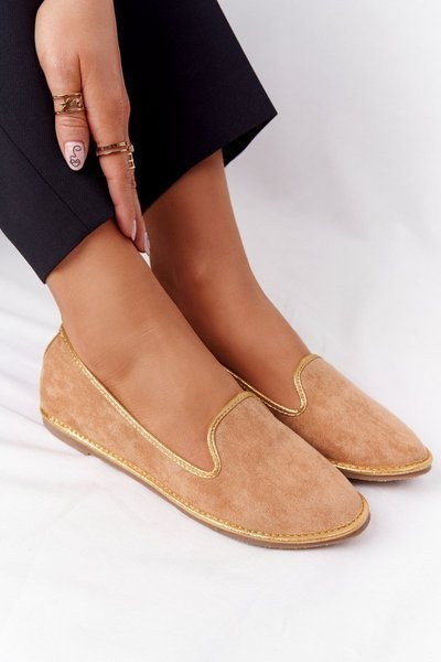 Femei din piele de căprioară Lu Boo Camel