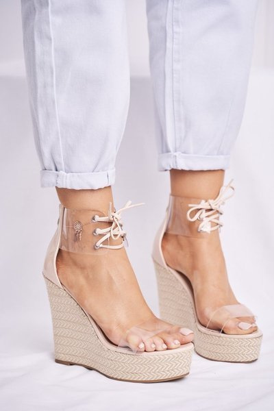 Damen Sandalen mit Absätzen Beige Beautiful Way