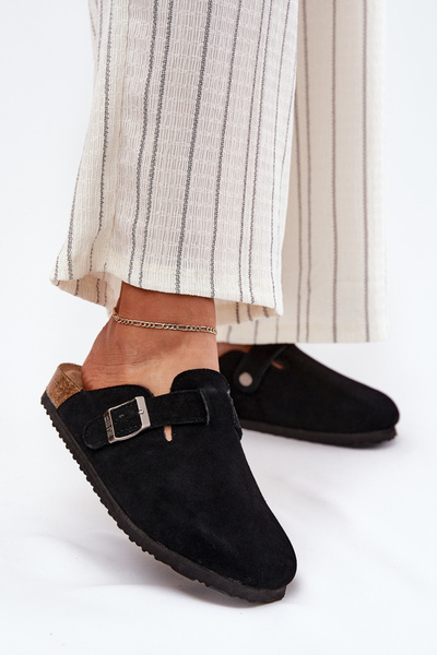 Cizme Din Suede Pentru Femei Cu Cataramă Big Star RR274A384 Negre
