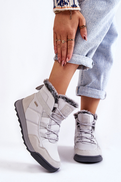 Isolierte Schneestiefel für Damen Cross Jeans KK2R4015C Grau
