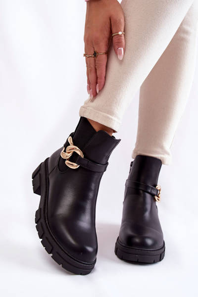 Bottes Chaudes Pour Femmes Avec Décoration Noir Ruth