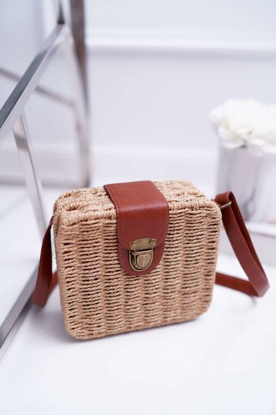 Braided Handbag String Chest Ellisa Camel