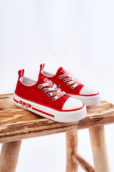 Adidași de pânză pentru copii Big Star KK374071 Roșu