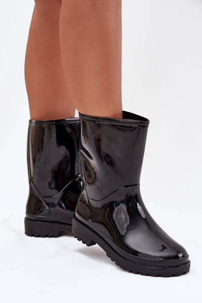 Damen Gummistiefel Schwarz Elvara
