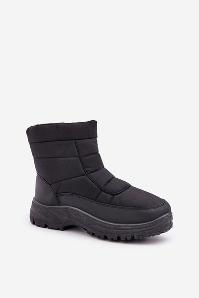 Herren Schneestiefel Mit Reißverschluss Gefüttert Mit Fell Schwarz Linnora