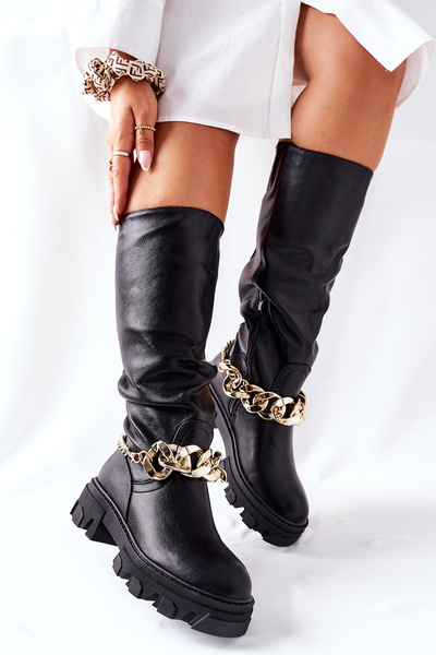 Bottines hautes noires Noir Cecina