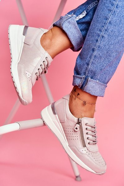 Pantofi sport pentru femei adidași din piele bej ft20-8675 mai bine