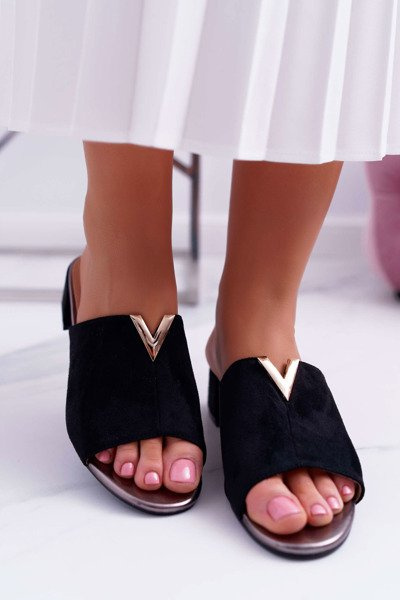Femei clasice elegante flip -flops demea neagră