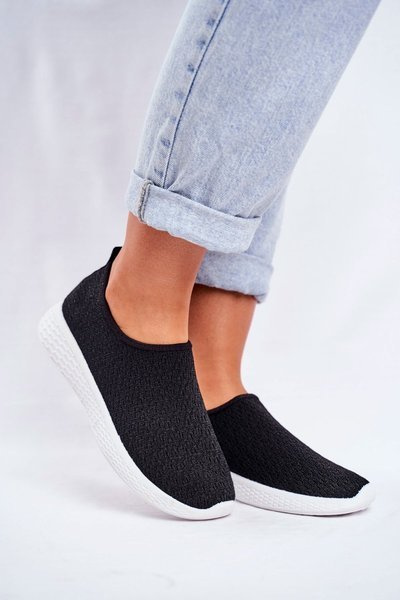 Women's Sport Shoes Slip On Black Hopin