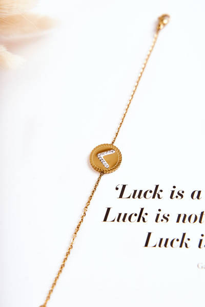 Promi-Armband für Damen mit Goldverzierung und Zirkonia