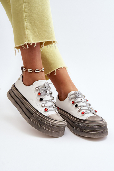 Damen Plateau-Sneaker GOE NN2N4054 Weiß