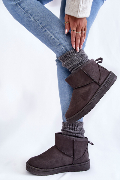 Cizme de zăpadă calde pentru femei Star Big KK274291 Grey