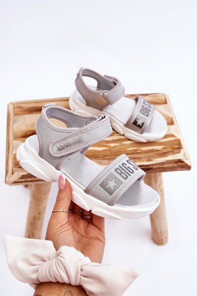 Kindersandalen mit Klettverschluss Big Star LL374194 Silber