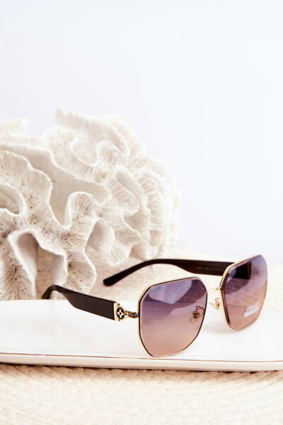 Lunettes de soleil femme UV400 marron foncé