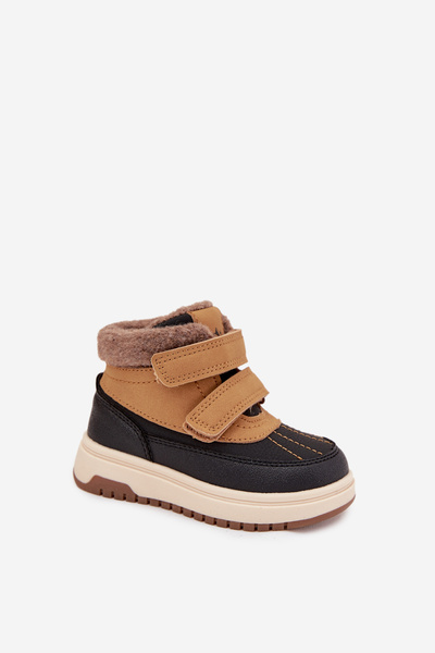 Chaussures d'hiver pour enfants bottes de neige à scratch Camel Darlene