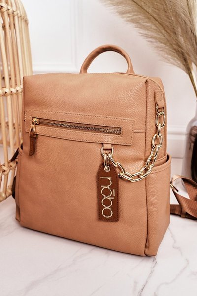 Sac à dos en cuir pour femme NOBO NBAG-K1800 Beige