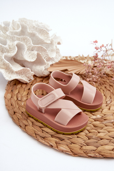 Sandales pour enfants avec fermeture velcro par ZAXY LL385002 Rose clair