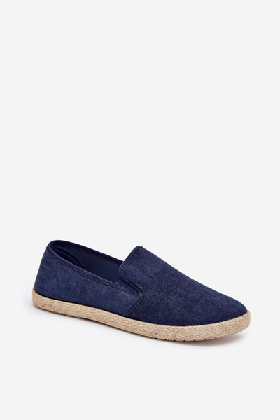 Herren Espadrilles Sneaker aus Eco-Suede dunkelblau Lunaria