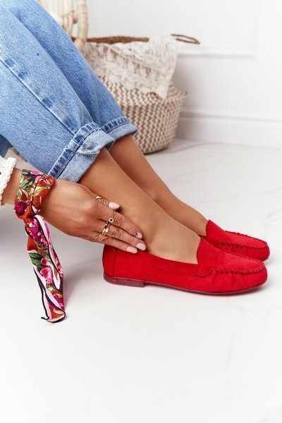 Mocassins en Daim Sergio Leone MK722 Rouge